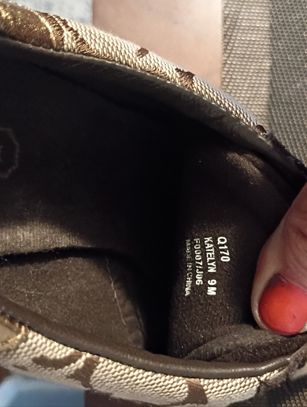 Coach Beige Brown Signature Logo Slip-On Sneakers - Picture 5 of 6